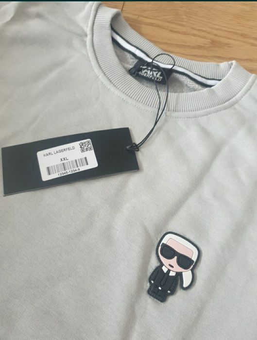 Bluza XXL męska long szara Karl