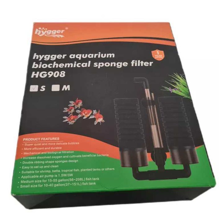 Bardzo dobry filtr gąbkowy do akwarium hygger hg908