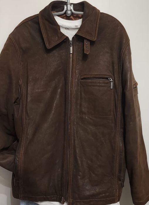 Kurtka  skórzana ocieplana męska