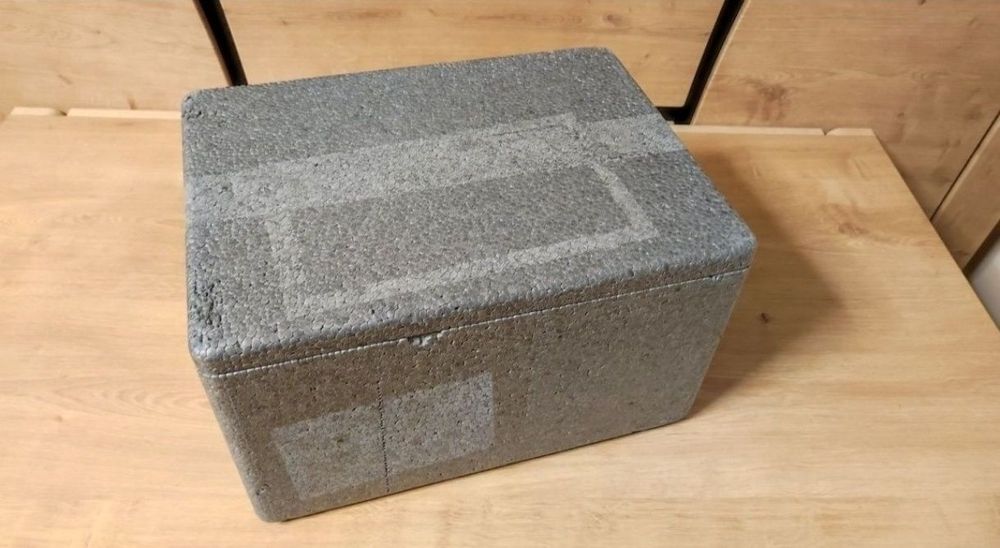 2szt. Styrobox pojemnik izotermiczny lodówka 37x28x20cm + 4 wkłady