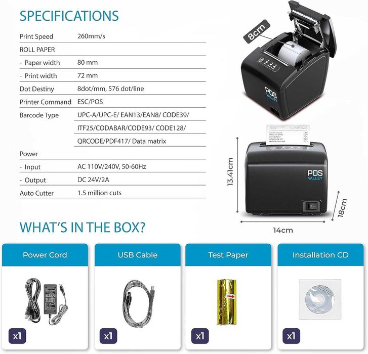 Nowa drukarka /terminal /paragon / termiczna  /USB / POS VALLEY !7870!