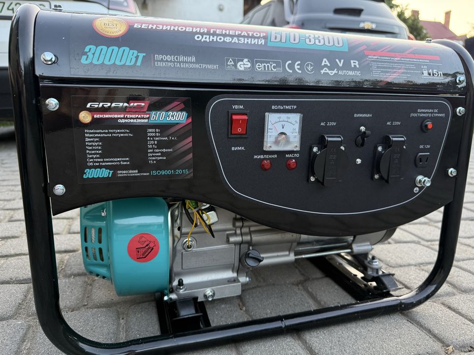 Бензогенератор  4х-тактний на 3kw.Grand 3300