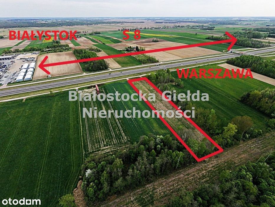 Działka Inwestycyjna 5600 m2 przy S8