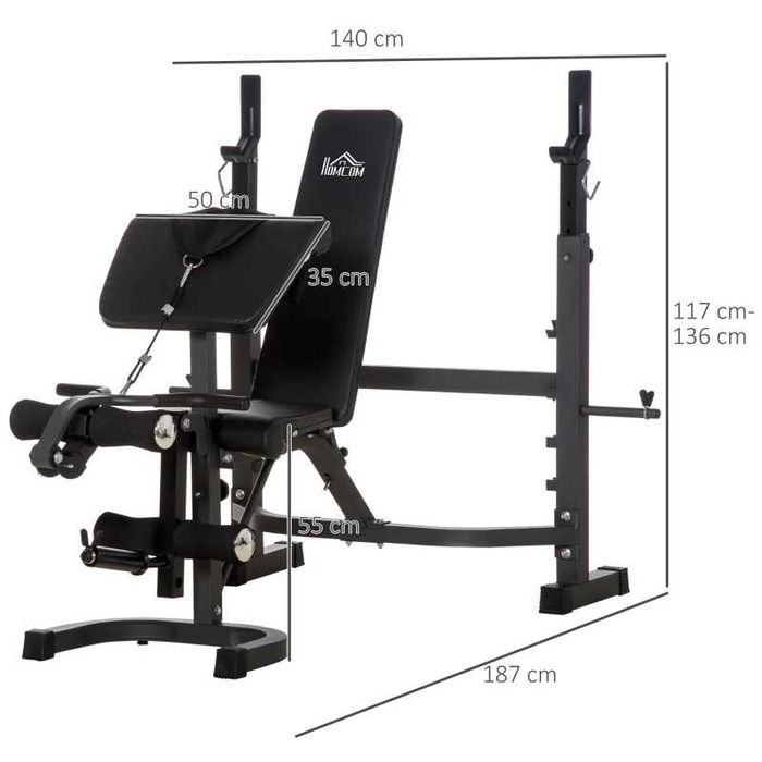 HOMCOM Banco de Musculação Multifuncional