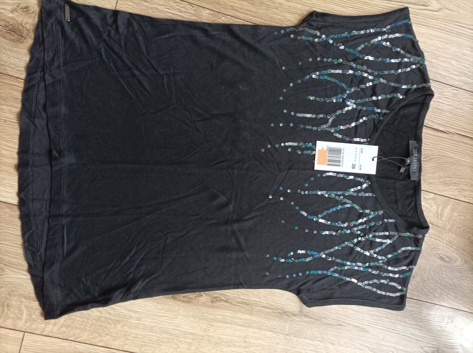 Czarna bluzka z cekinami S