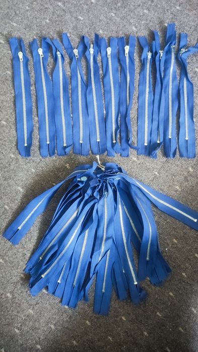 31x zamek blyskawiczny granat/srebro, metal, NOWE