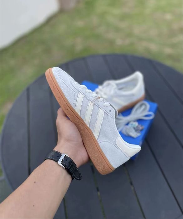 Adidas Handball Spezial Wonder Silver Off White Gum Premium Оригинал Кроссовки  Женские Новые Размеры