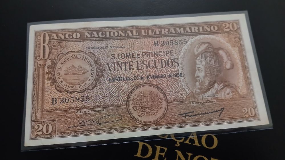 Nota de S. Tomé e Príncipe 20 Escudos de 1958