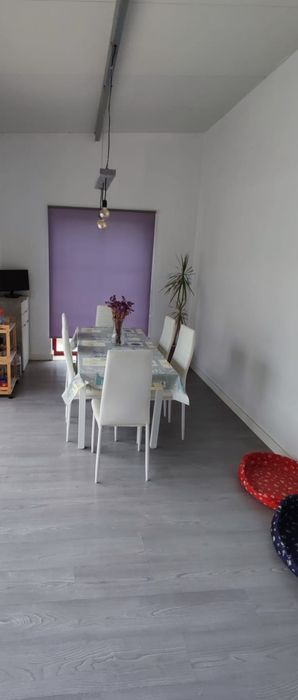 Mesa vidro extensível + 6 cadeiras
