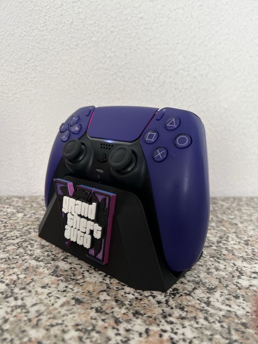 Suporte / Base de Comando PS5 DualSense - Tema GTA VI Vice City