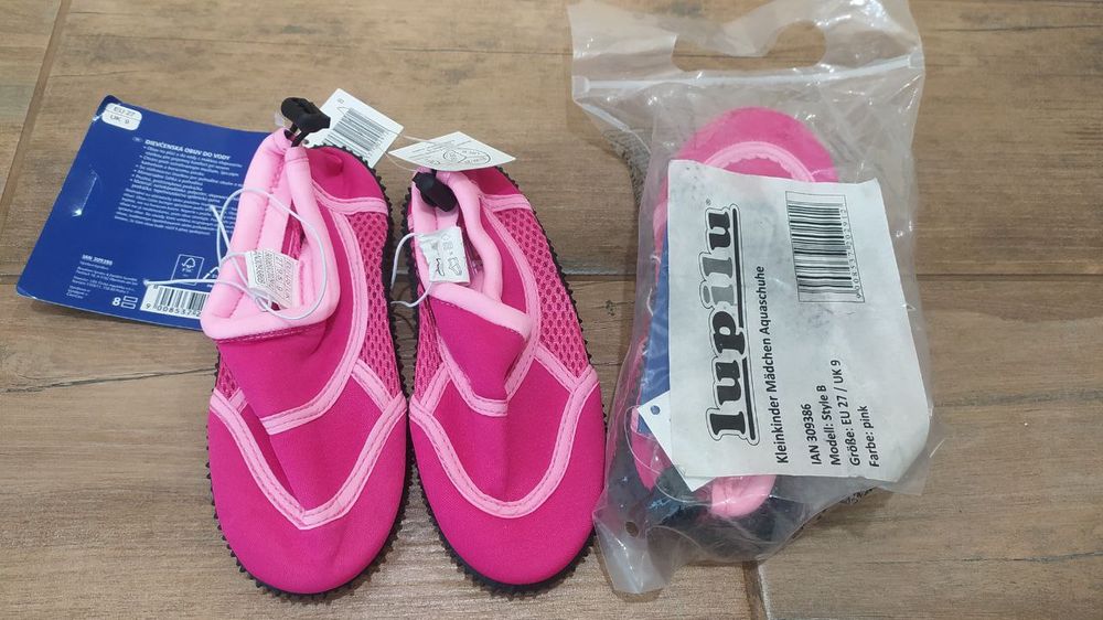 Аквашузы кораллки тапочки для пляжа бассейна Lupilu для двойни 27 разм