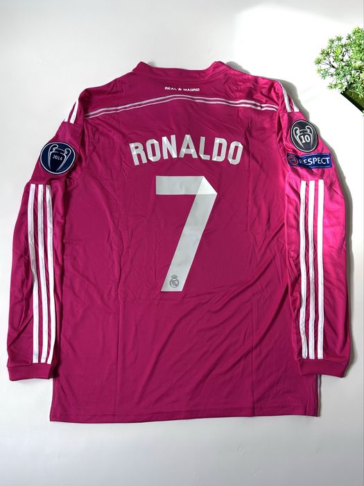 Футбольне Джерсі/Лонгслів Ronaldo #7 Real Madrid 2014/15 Away Pink  Champions League Classic Jersey