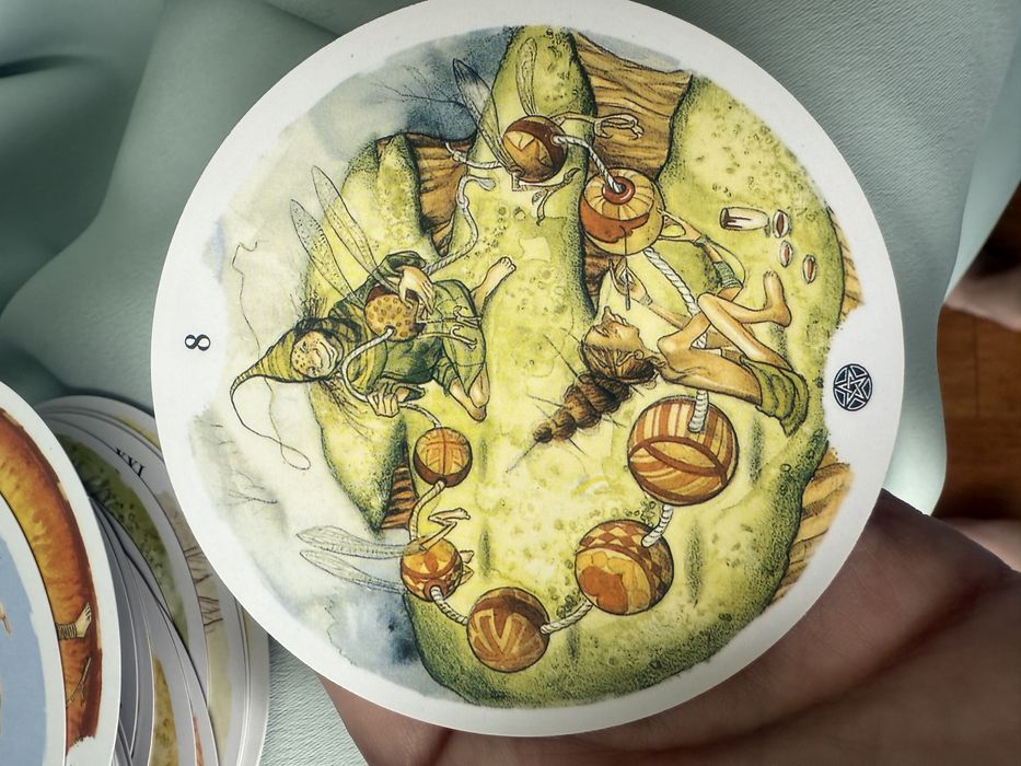 Talia kart Tarota „Circle of Life” 78 kart w kształcie koła