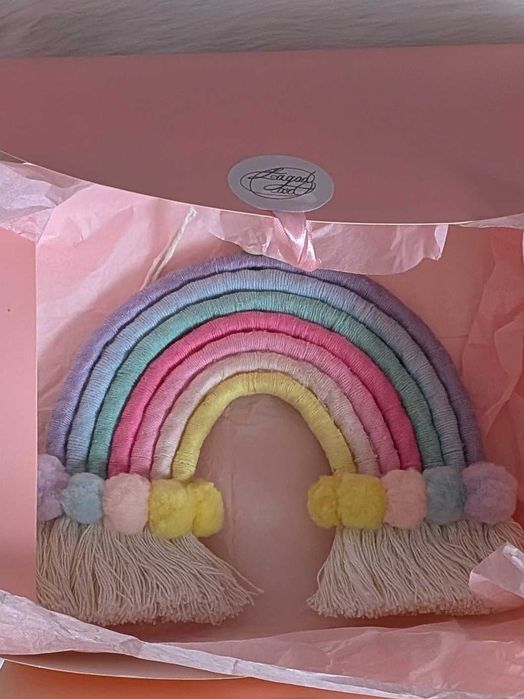 Tęcza Makrama -  oryginalna dekoracja do pokoju dziecka