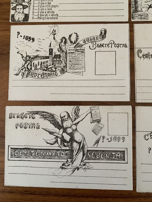 9 Bilhetes Postais “Centenário da Sebenta 1899, festa académica Coimbr