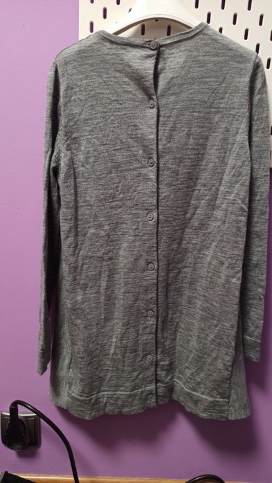 COS sweterek, tunika, bluzka wełniana, wełna merino 100%, xs