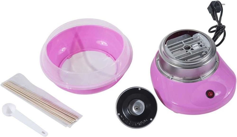 (NOVA) Máquina para fazer algodão doce, cor rosa