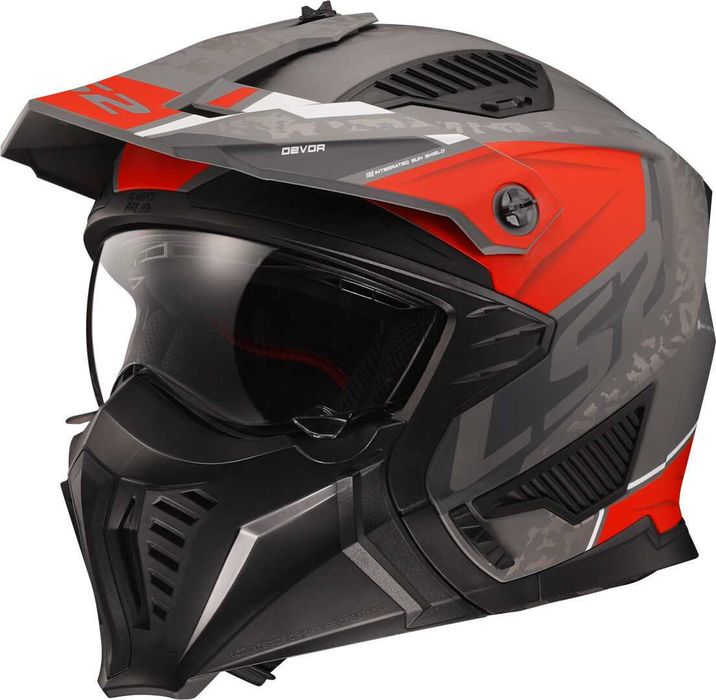 Kask LS2 OF606 Drifter DEVOR M.SIL TIT RED-06 M
