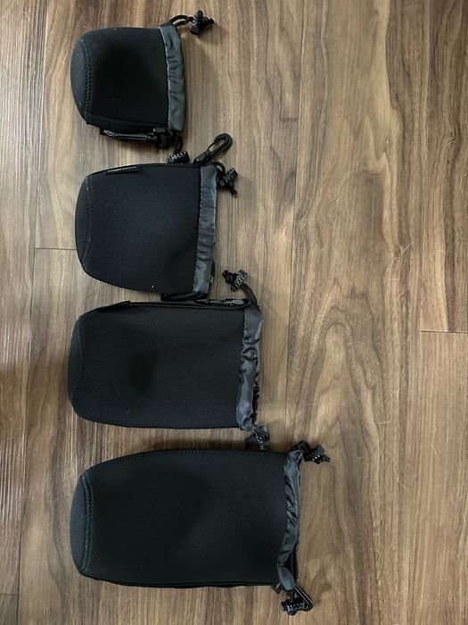 Conjunto bolsas à prova de água para objetivas