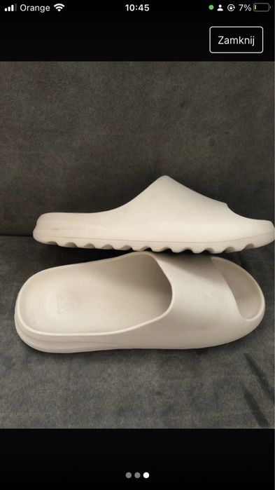 Adidas Klapki beżowe Yeezy r.42