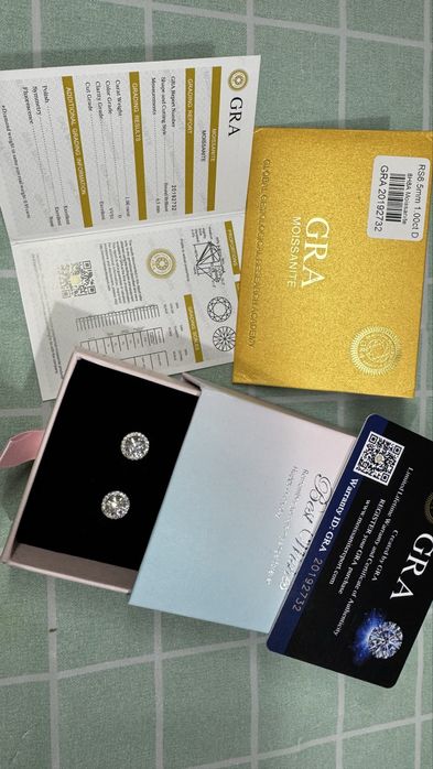 Серьги с муассанитом