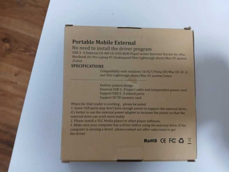 Napęd DVD zewnętrzna TY1978 z USB i czytnikiem kart pamięci