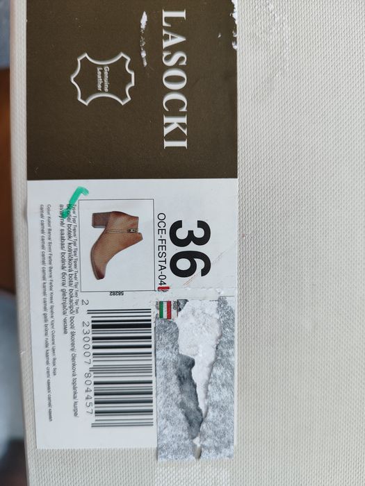 Nowe botki Lasocki skórzane skóra naturalna