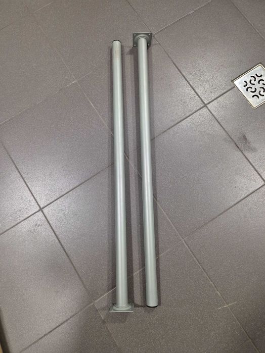 Noga meblowa szara/stalowa 3cm średnicy 80cm długości.
