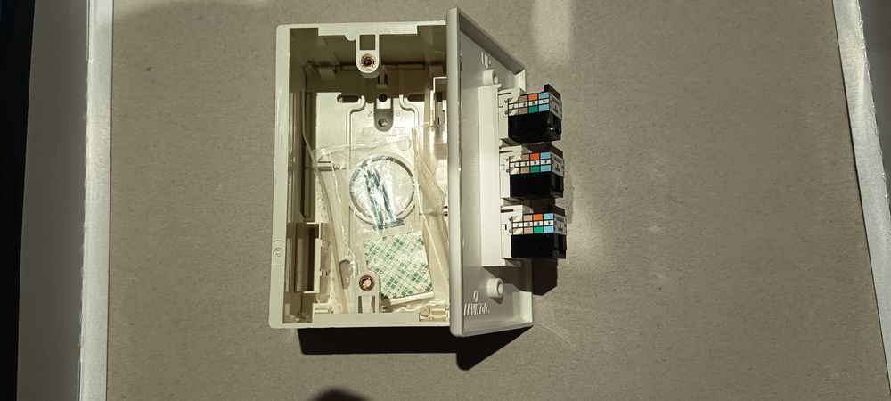 Placa parede ethernet 3portas LEVITON