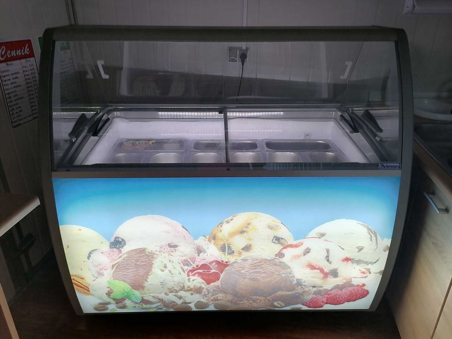 WITRYNA CHŁODNICZA, cukiernicza IGLOO, WITRYNA do lodów  Krimarg