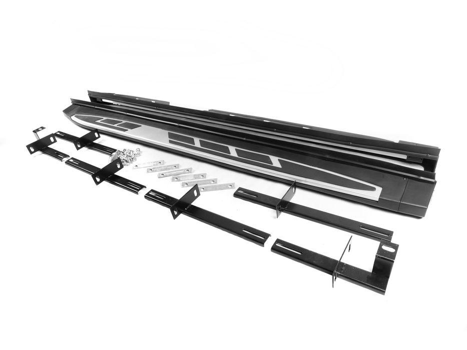 Боковые пороги OEM V2 для Mitsubishi Outlander 2012-2021 рр. Алюминий + пластик (2 шт)