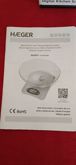 Balança de cozinha Haeger Santini, embalada