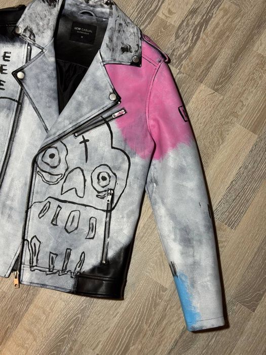 Продам кастомну шкіряну куртку Lil Peep розмір M