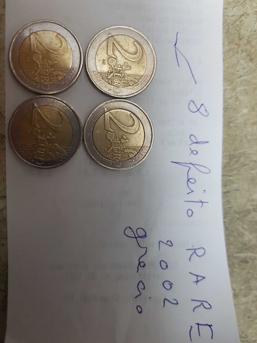 Moeda da Grécia de 2€ rare com defeito de fabricação 2002