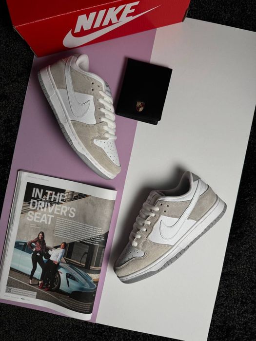 Женские кроссовки найк данк лоу Nike SB Dunk Low Pro Beige White