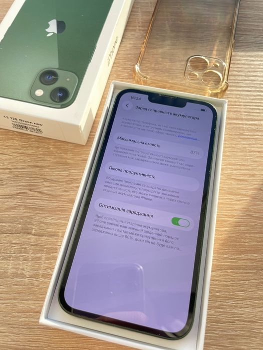 iPhone 13 128gb | Як новий | 2024 рік | АКБ 87% | Повний комплект