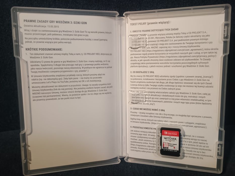 Wiedźmin 3 Dziki Gon Nintendo Switch