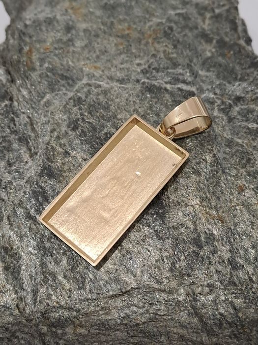 Złota zawieszka Sztabka 585 Nowa  3.5 cm