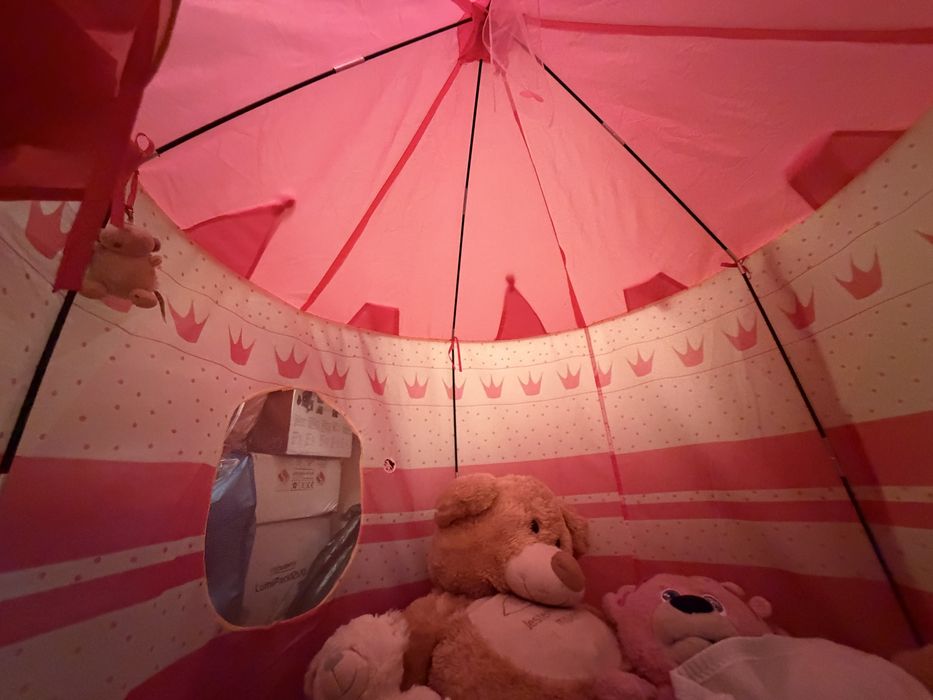 Sprzedam namiot zamek dziecięcy różowy