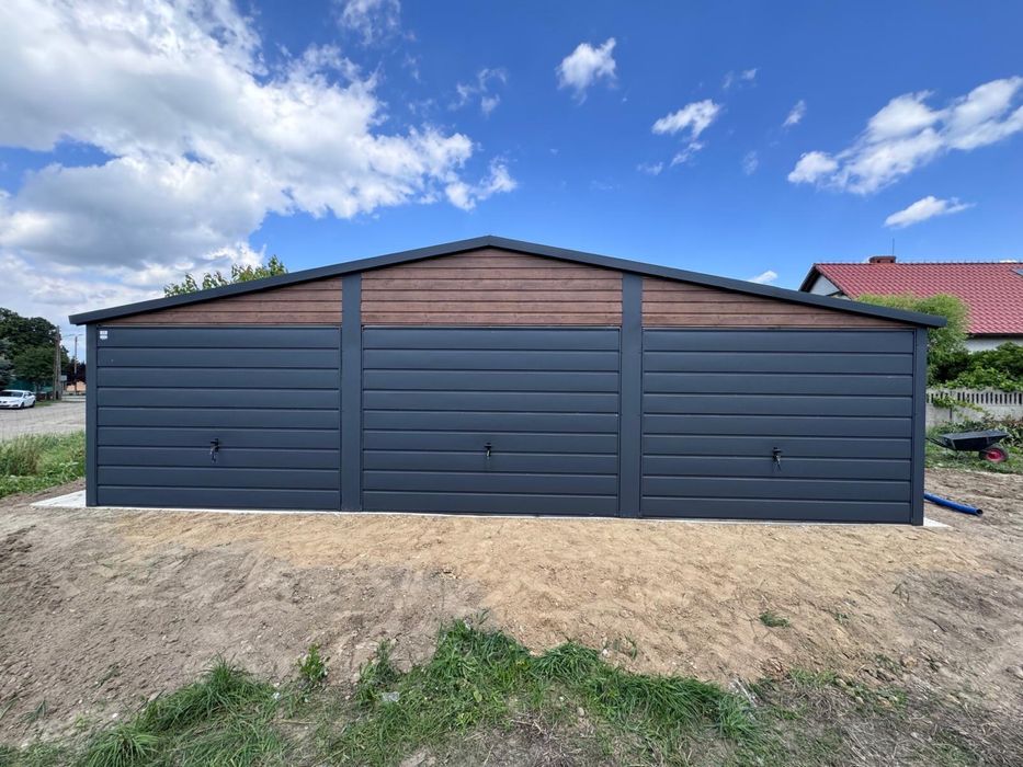 Garaż Blaszany drewnopodobny 9x6 9x5 8x6 8x5 12x6
