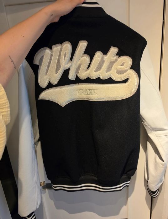 Collage jacket leather wool