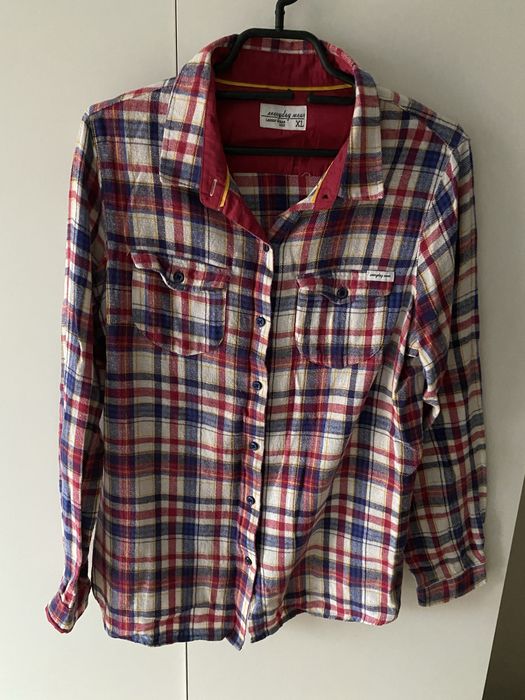 Koszula bluzka w kratke s/m miekka wygodna