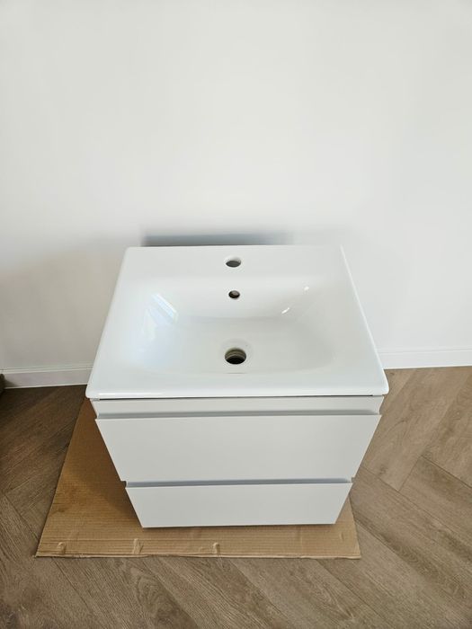 Szafka łazienkowa z umywalką kaszmir