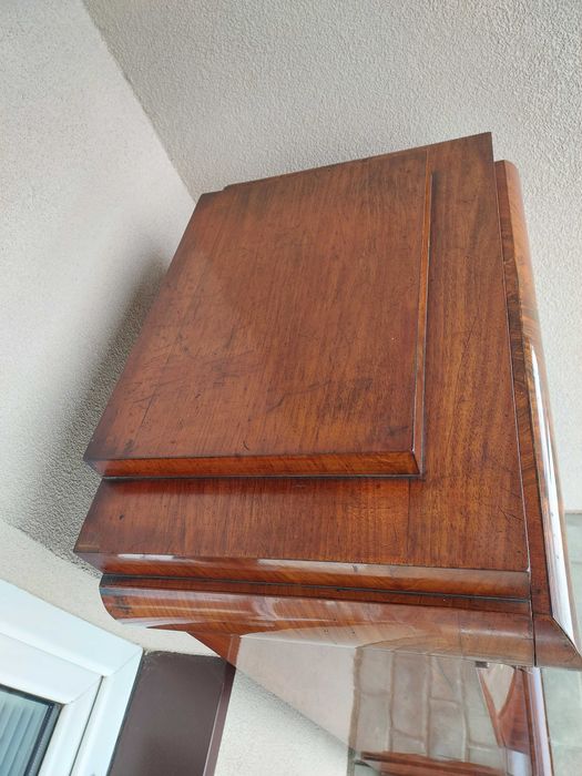 Stary słupek cylindryczny szafka biedermeier XIXw antyk F050