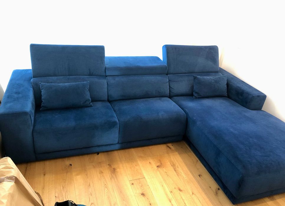 Sofá Modular com Chaise-Longue e Encostos ajustáveis