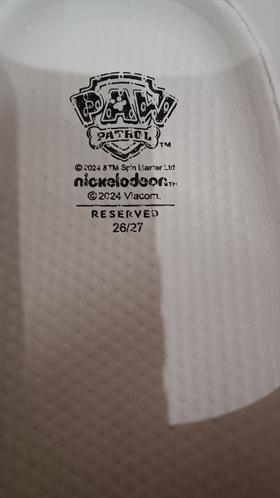 Klapki Psi Patrol rozmiar 26/27