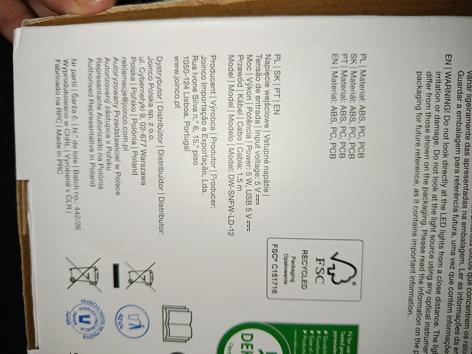 Wysoka Muzyczna lampa RGB z pilotem timer USB