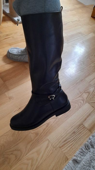 buty skórzane czarne 41/42