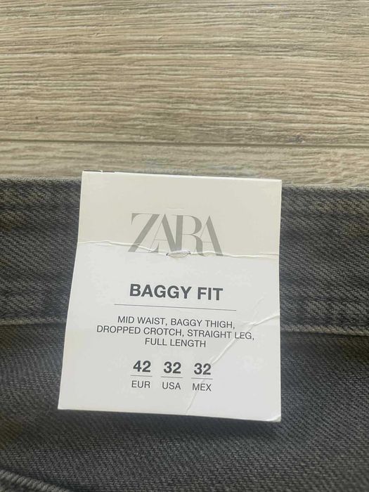 Jeansy/Spodnie ZARA. Baggy fit/Oversize, brązowe. Roz. 42