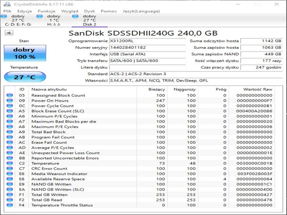 SSD 240GB SanDisk ULtra II
